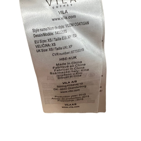 Vila brand European clothier wool blend duster deconstructed style no lining - Picture 8 of 9